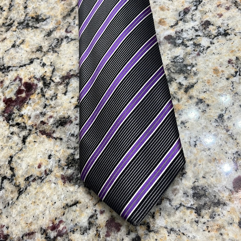Black and Purple Ermenegildo Zegna Tie